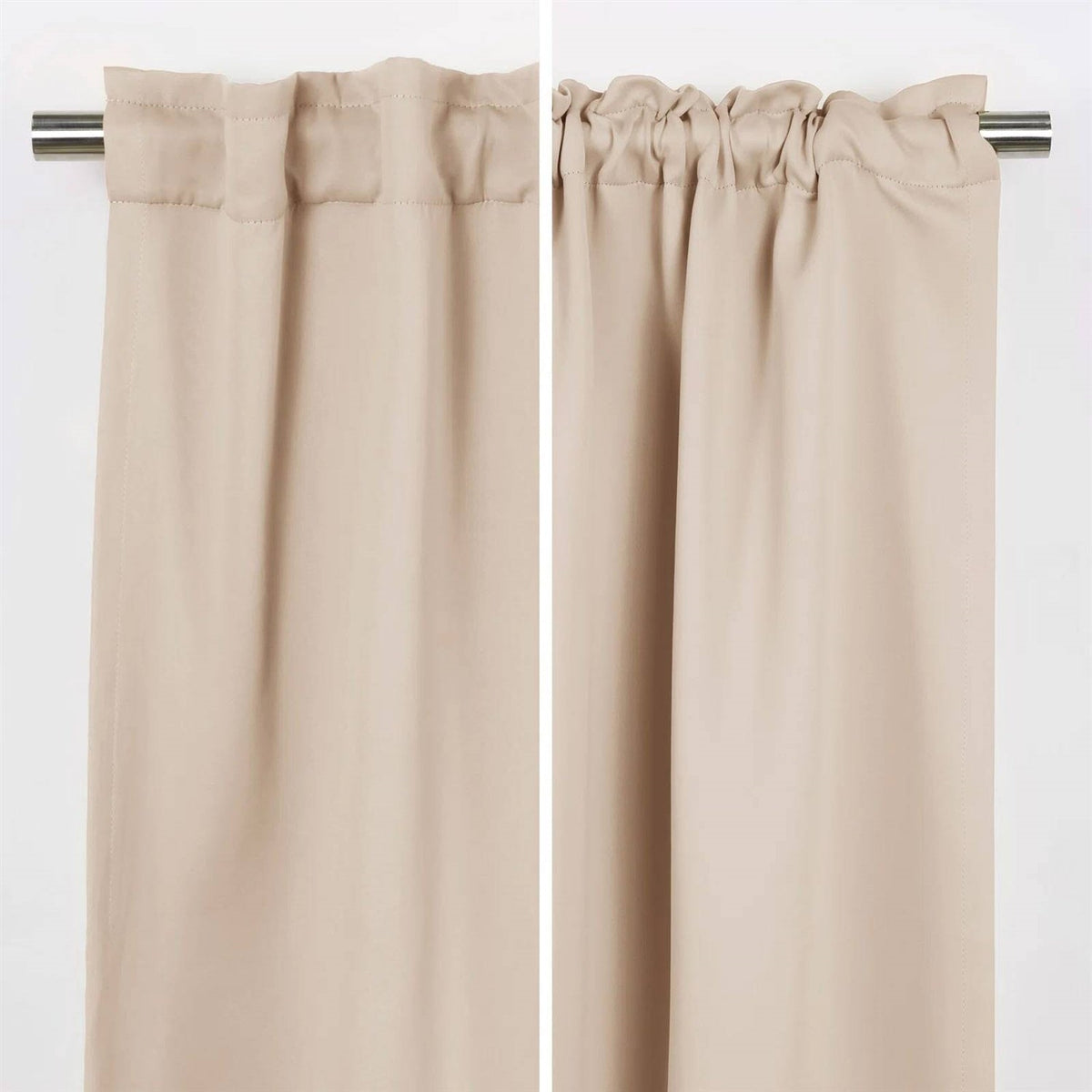 52 x 96 Inch Beige Cream Thermal Blackout Curtain Panels – Set of 2
