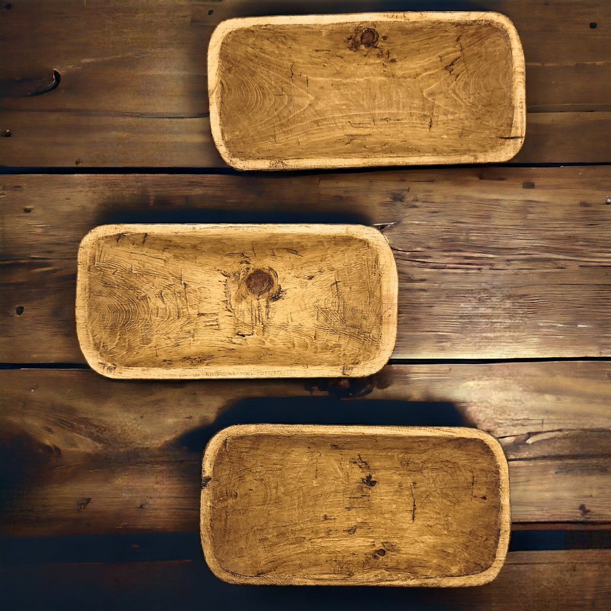 2 Color Options- 17"-20.5" Baguette Dough Bowl, The Barren Decorative Bowl,