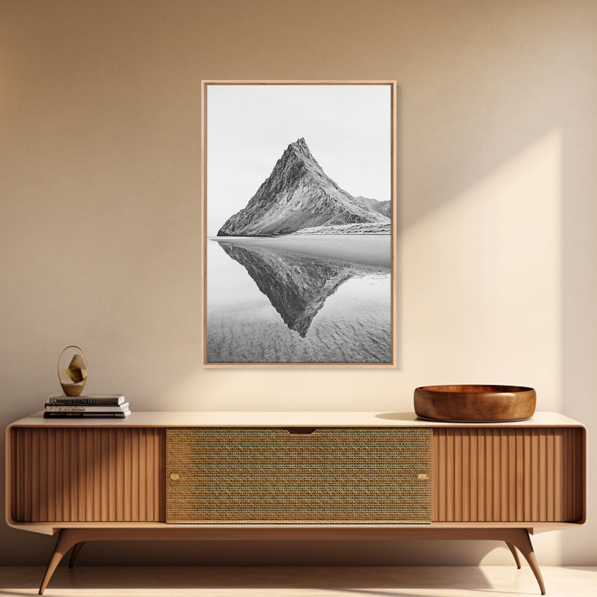 Mountain Mirror Canvas Wall Art