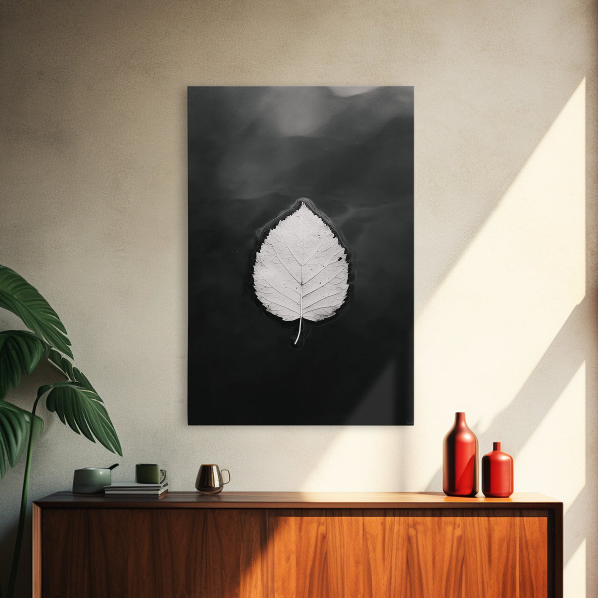 Floating Leaf Canvas Wall Art