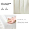 Ivory White Velvet Wingback Accent Chair