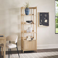 Modern Scandinavian Reeded Bookshelf Living Room