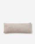 Beige rectangular pillow on a white background