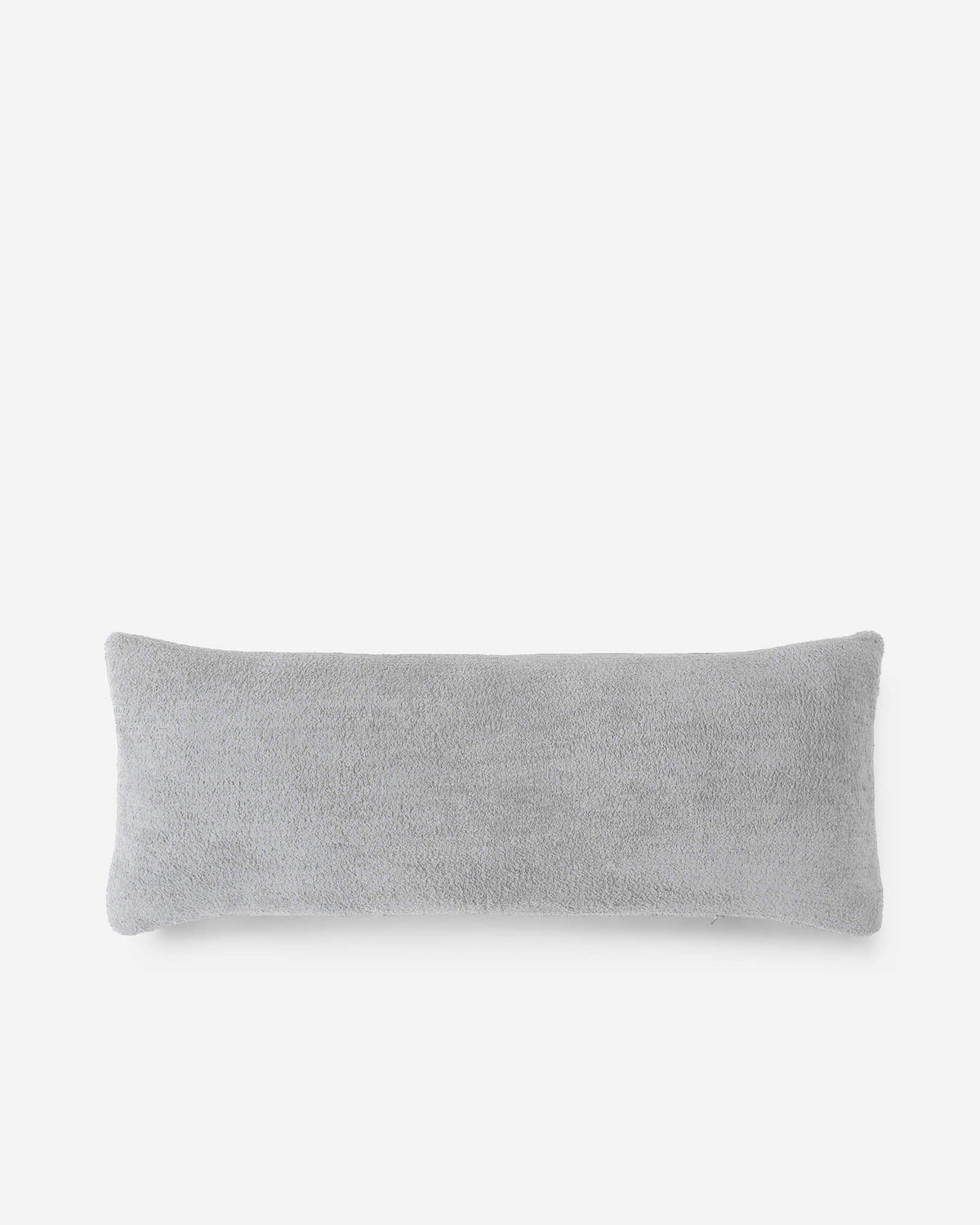 Gray rectangular pillow on a white background