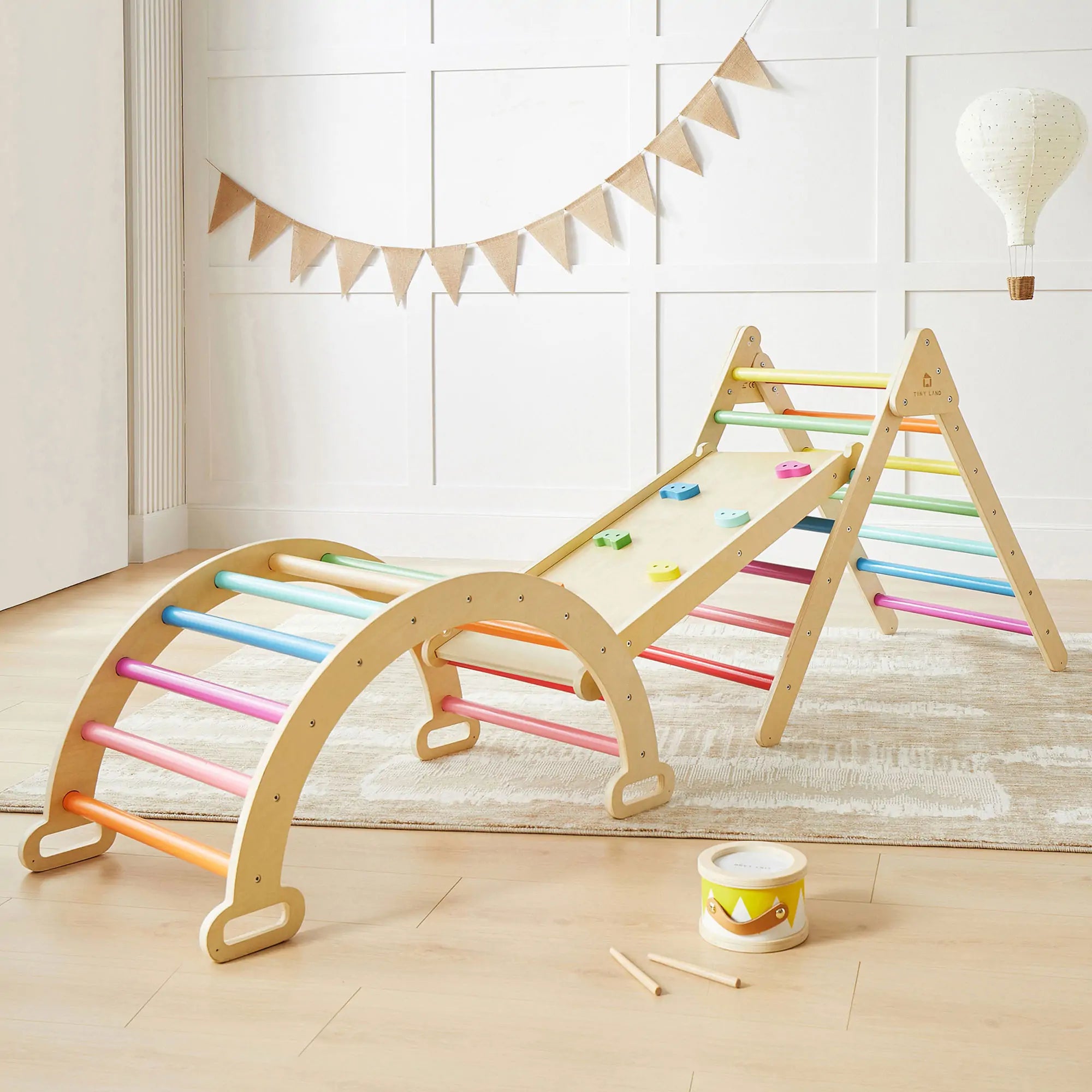 Tiny Land® 7-in-1 Rainbow Climbing Set Main image