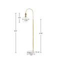 Auburn Arched Floor Lamp with Marble Base