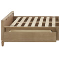 Victoria Wood Bed with Upholstered Headboard and Built-In Storage Drawer