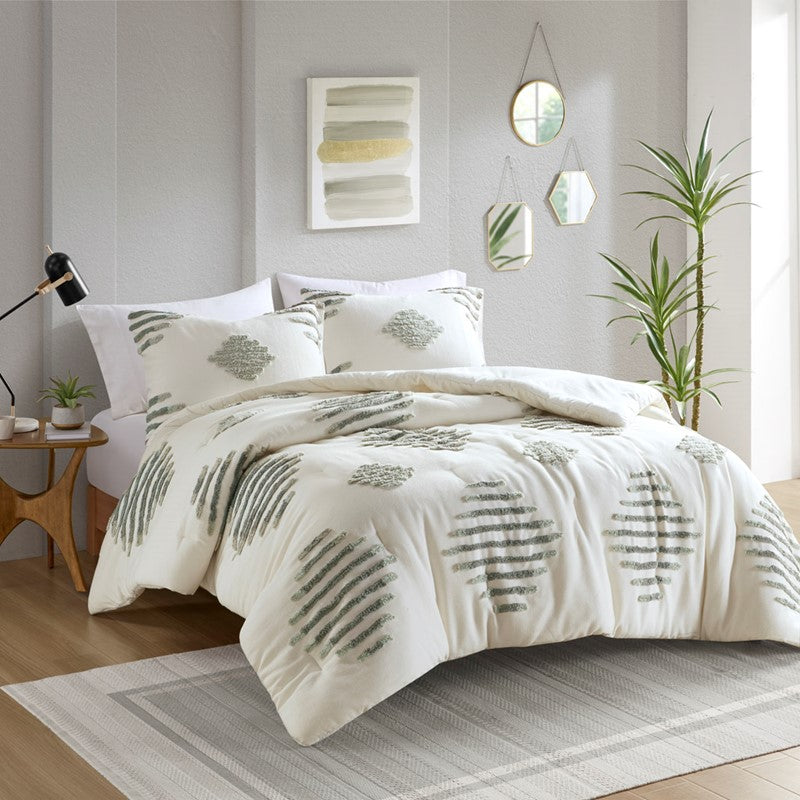 Tahli 3 Piece Cotton Blend Chenille Comforter Set Main image