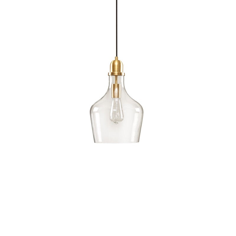 Auburn Bell Shaped Hanging Glass Pendant Light