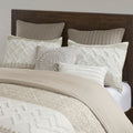 Mila 3 Piece Cotton Duvet Cover Set with Chenille Tufting