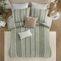 Shay 3 Piece Striped Cotton Duvet Cover Set
