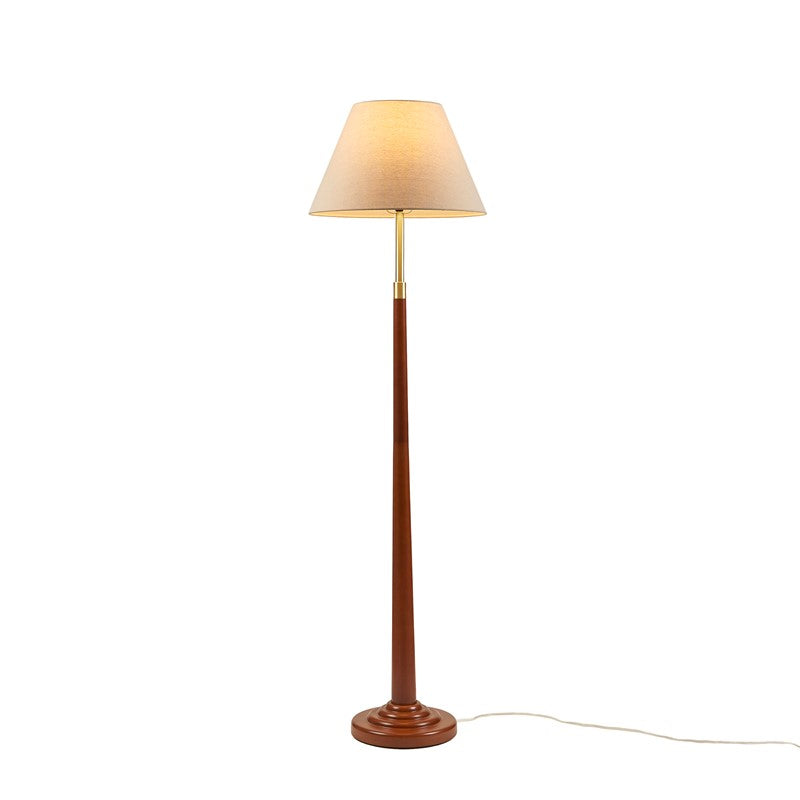 Verla Tapered Faux Wood Dimmable Floor Lamp