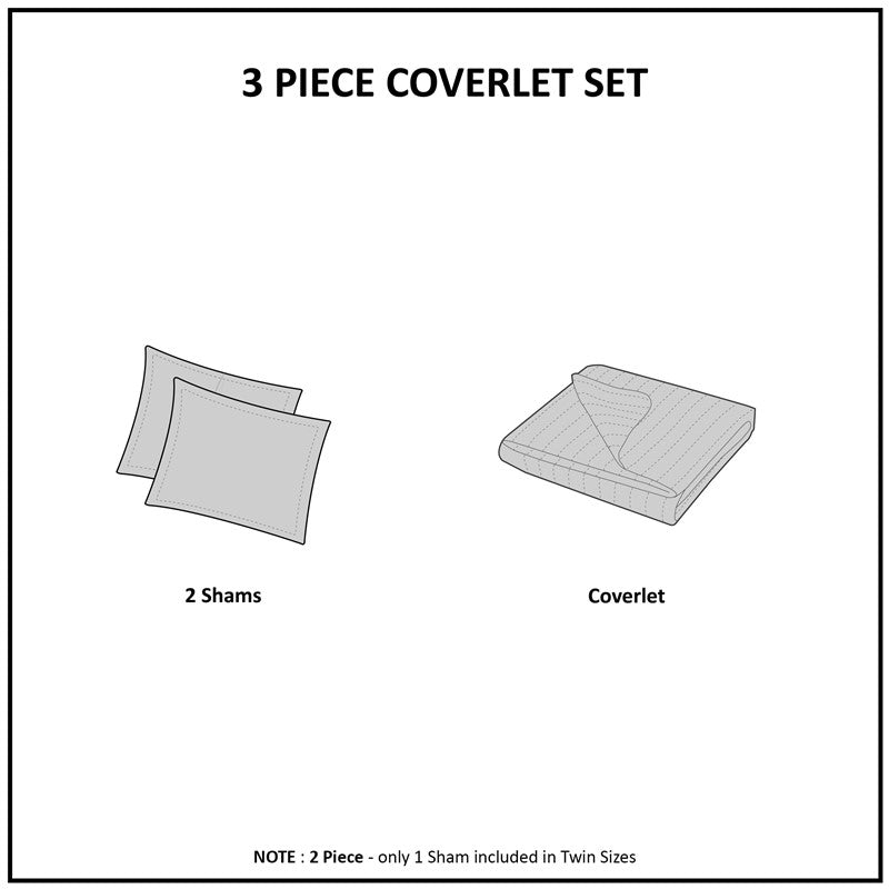 Otto 3 Piece Reversible Quilt Set