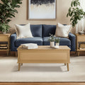 Teagan Rattan Side Table with Built-in Charging Station & LED Light