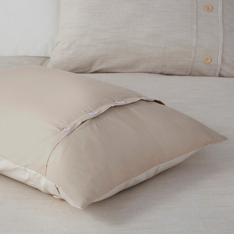 Dover 3 Piece Organic Cotton Oversized Duvet Cover Set