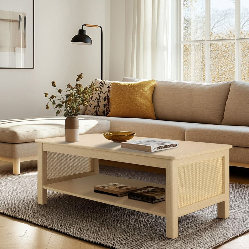 Ashlyn 2-Tier Rattan Coffee Table