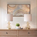Ellipse Curved Gourd Glass Table Lamp Set