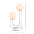 Zusa Metal 2-Light Globe Table Lamp