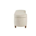Bailey Boucle-Style Curved Storage Accent Bench