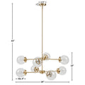 Calista 8-Light Metal Chandelier with Globe Bulbs