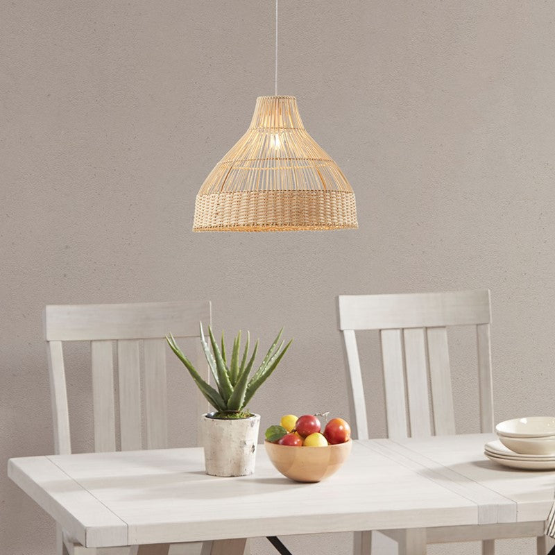 Wren Bell Shaped Bamboo Pendant Secondary image