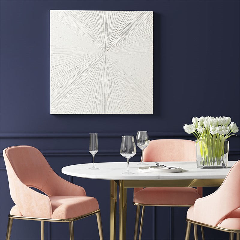 Sunburst Hand Painted Dimensional Resin Wall Art