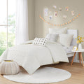 Brooklyn Cotton Jacquard Comforter Set with Euro Shams and Throw Pillows