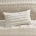 Mila Cotton Botanical Duvet Cover Set with Chenille Tufting