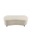 Bailey Boucle-Style Curved Storage Accent Bench