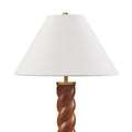 Helixia Twisted Faux Wood Table Lamp with USP C Port
