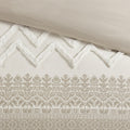Mila 3 Piece Cotton Duvet Cover Set with Chenille Tufting