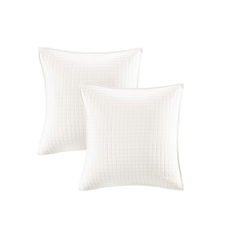Brooklyn Cotton Jacquard Comforter Set with Euro Shams and Throw Pillows