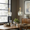 Auburn Bell Shaped Hanging Glass Pendant Light
