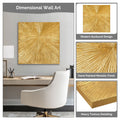 Sunburst Hand Painted Dimensional Resin Wall Art