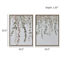 Botanical Waterfall Eucalyptus 2-piece Framed Canvas Wall Decor Set