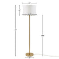 Vesta Dimmable Floor Lamp with Fabric Scalloped Shade