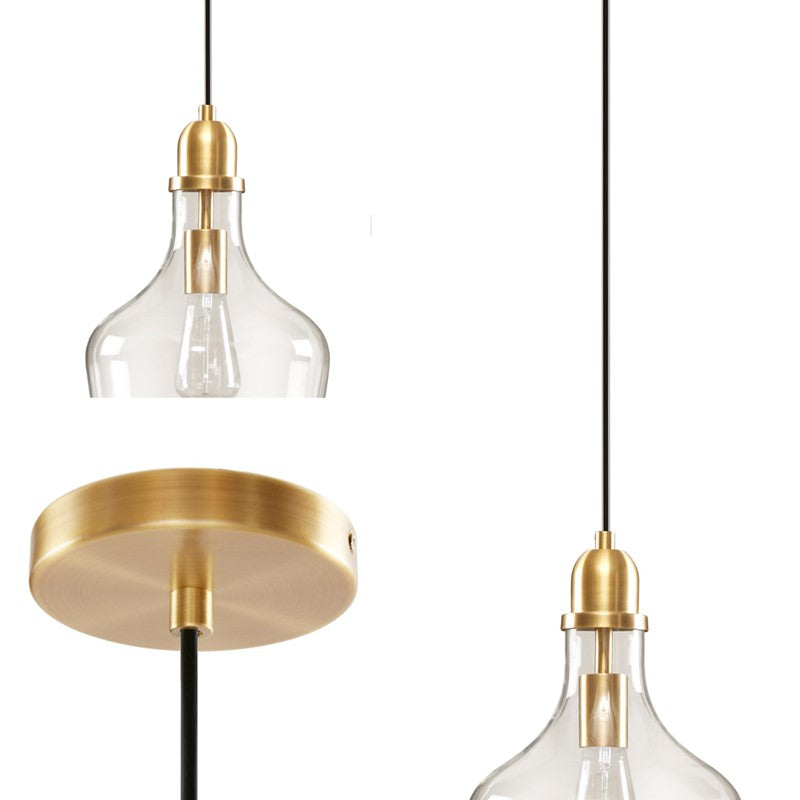 Auburn Bell Shaped Hanging Glass Pendant Light