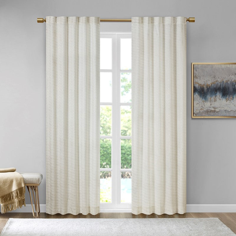 Colt Room Darkening Poly Velvet Rod Pocket/Back Tab Curtain Panel Pair