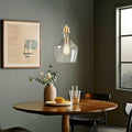 Auburn Bell Shaped Hanging Glass Pendant Light