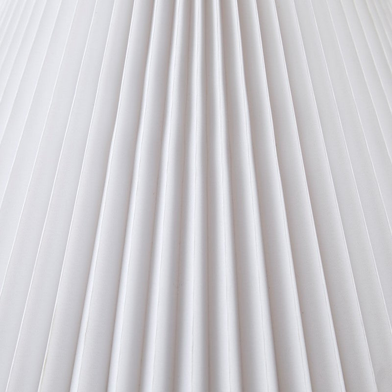 Veluna Textured Ceramic Table Lamp with Fluted Fabric Shade