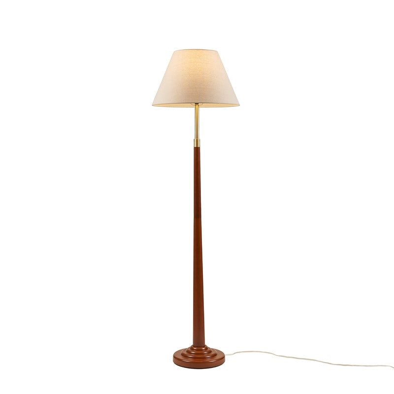 Verla Tapered Faux Wood Dimmable Floor Lamp