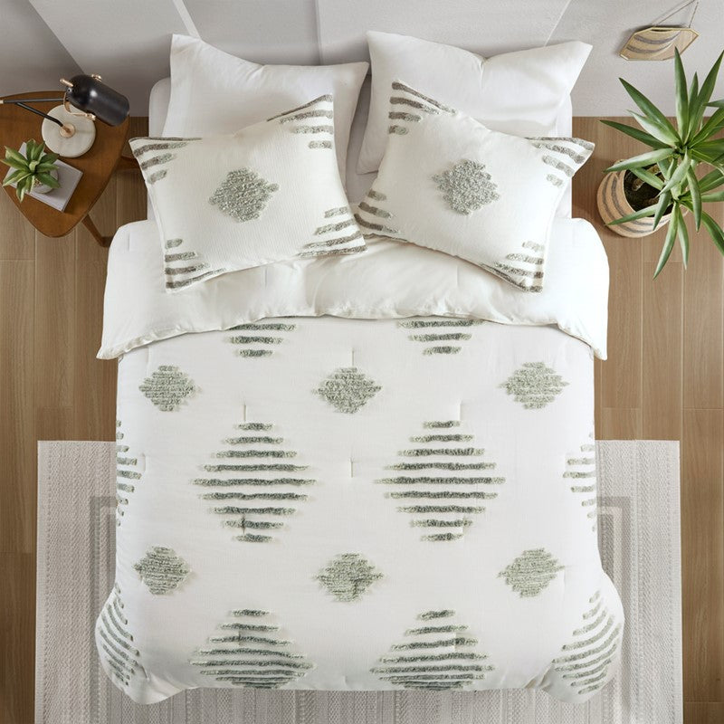 Tahli 3 Piece Cotton Blend Chenille Comforter Set
