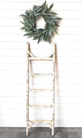 Farmhouse Blanket Ladder 5 Foot Or 6 Foot Blanket Ladder Rustic White - Ranch Junkie LLC 