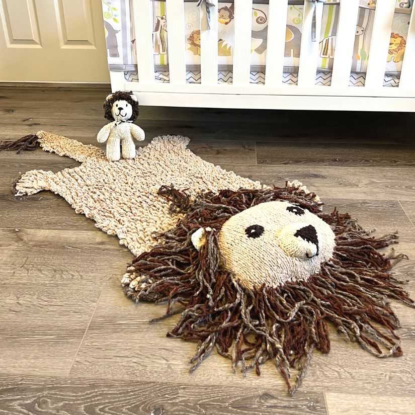 Organic Wool Play Mat + Nursery Rug  | Lion Main image