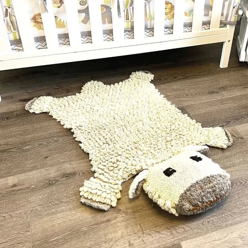Organic Wool Play Mat + Nursery Rug  | Sheep Main image