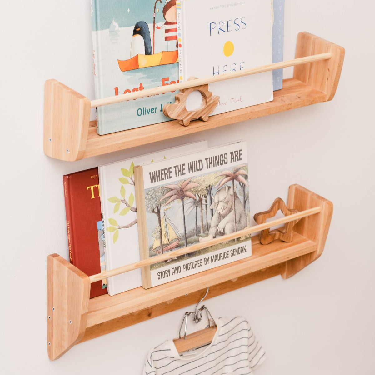 Nursery Wall Shelf for Books, Toys & Decor