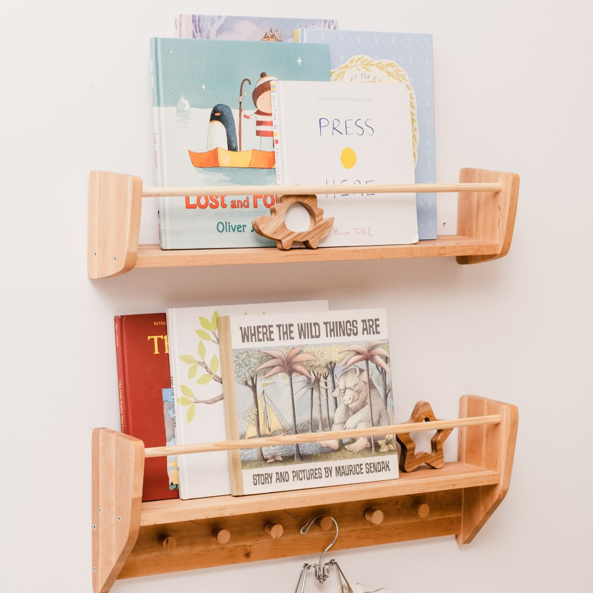 Nursery Wall Shelf for Books, Toys & Decor