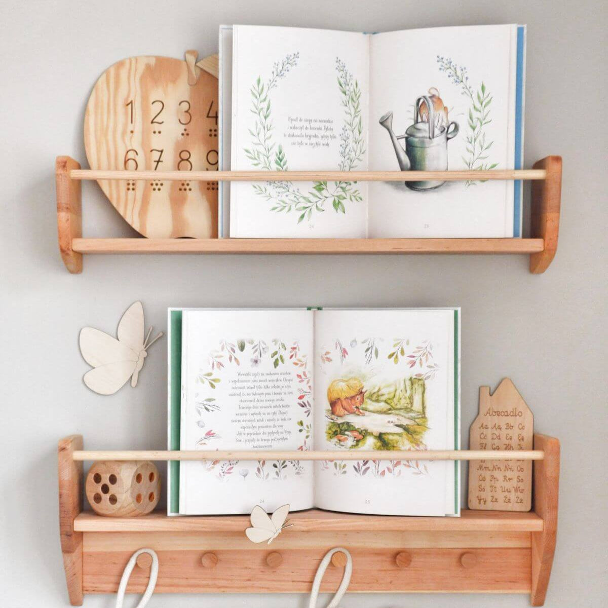 Nursery Wall Shelf for Books, Toys & Decor Main image